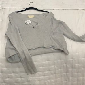 Cropped grey sweatshirt from Urban Outfitters